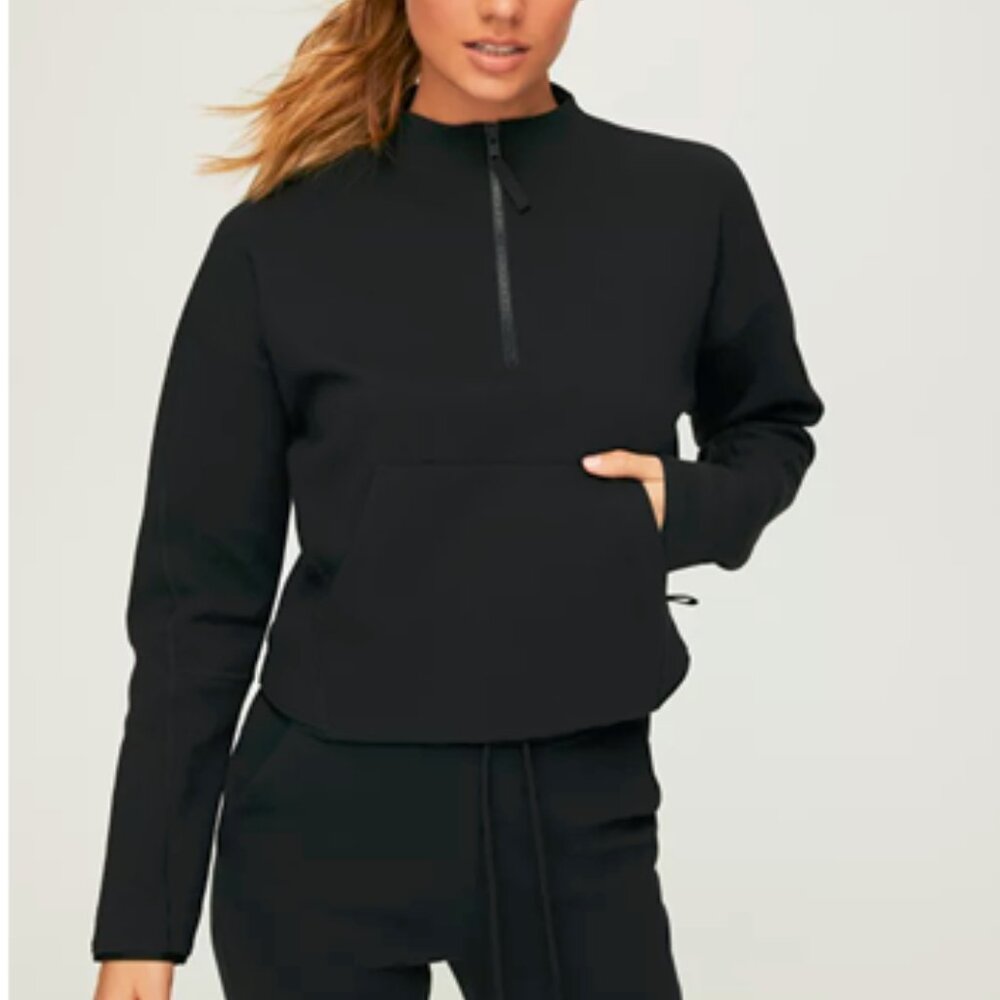 Aritzia Black Half-Zip Pullover